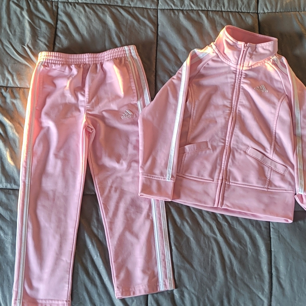 Light pink Girls size 4t adidas set